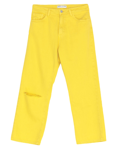 Icon Denim Denim Cropped In Yellow