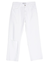 Icon Denim Poppy White Jeans With Medium Rise And Logo Patch On The Rear In Denim Woman In White