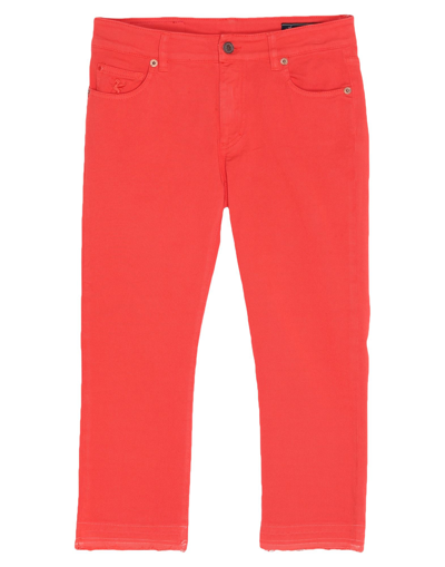 Avantgar Denim By European Culture Cropped Pants In Red