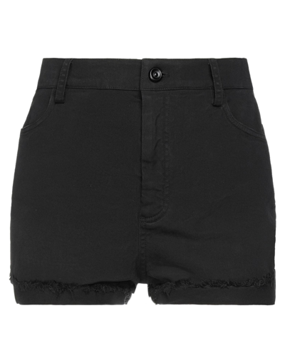 Nostrasantissima Woman Shorts & Bermuda Shorts Black Size 10 Cotton, Elastane