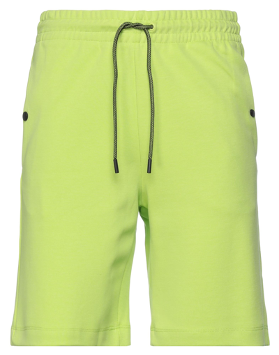 Bikkembergs Man Shorts & Bermuda Shorts Acid Green Size S Cotton, Polyester