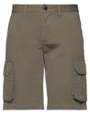 Sun 68 Man Shorts & Bermuda Shorts Military Green Size 32 Cotton, Elastane