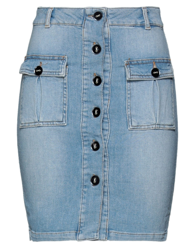 Manila Grace Denim Skirts In Blue