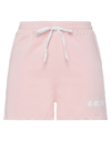 Berna Woman Shorts & Bermuda Shorts Pink Size M Cotton, Elastic Fibres
