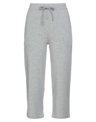 Majestic Metallic French Terry Track Pants In Light Grey