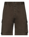Dsquared2 Man Shorts & Bermuda Shorts Military Green Size 32 Cotton, Elastane, Polyester, Polyuretha