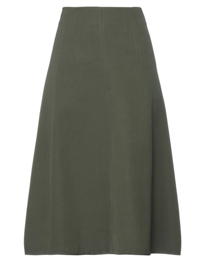Red Valentino Midi Skirts In Military Green