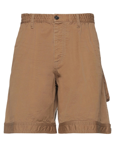 Dsquared2 Man Shorts & Bermuda Shorts Camel Size 36 Cotton, Elastane, Polyester, Polyurethane, Cellu In Beige