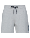 Bikkembergs Man Shorts & Bermuda Shorts Light Grey Size M Cotton