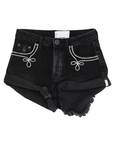 One Teaspoon Denim Shorts In Black