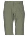 Grey Daniele Alessandrini Man Shorts & Bermuda Shorts Military Green Size 28 Cotton, Elastane