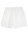 Red Valentino Butterfly Cut-out Taffeta Shorts In White