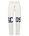 Gcds Women's Sport Tracksuit Trousers  Logo In White