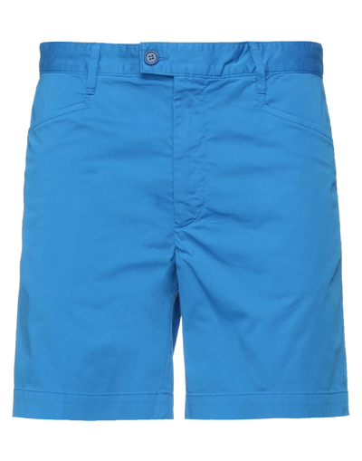 Bikkembergs Man Shorts & Bermuda Shorts Azure Size 28 Cotton, Elastane In Blue