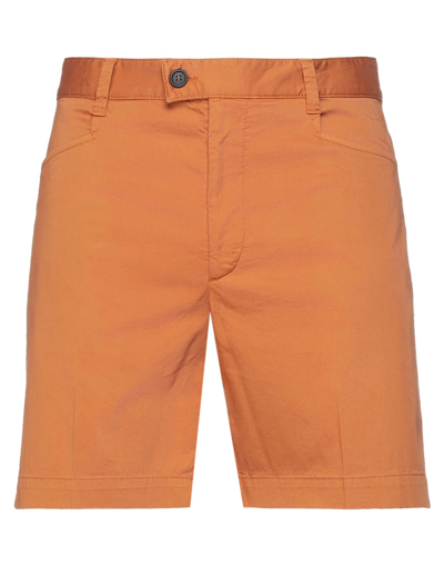 Bikkembergs Man Shorts & Bermuda Shorts Rust Size 32 Cotton, Elastane In Red