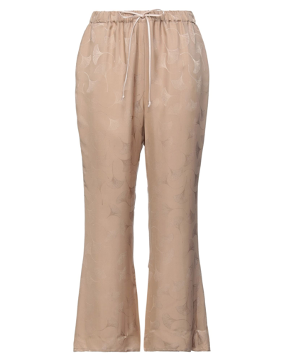 Merci .., Woman Pants Sand Size 8 Viscose In Beige