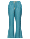 Merci .., Woman Pants Turquoise Size 8 Viscose In Blue