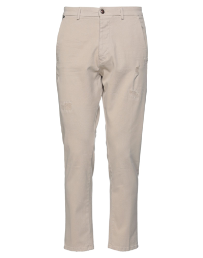 Messagerie Man Pants Beige Size 28 Cotton, Elastane