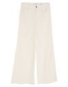 Merci .., Woman Denim Pants White Size 32 Cotton, Elastane In White