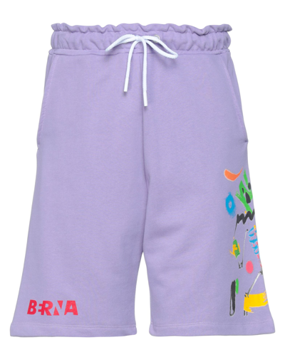 Berna Man Shorts & Bermuda Shorts Mauve Size Xl Cotton In Purple