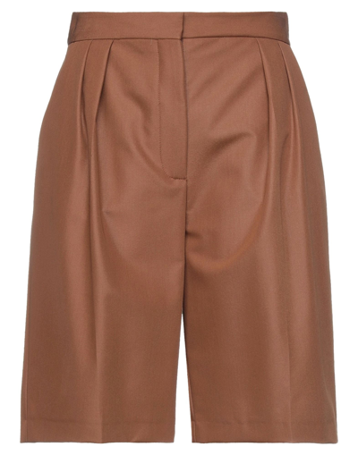 Space Simona Corsellini Simona Corsellini Woman Shorts & Bermuda Shorts Brown Size 8 Polyester, Viscose, Elastane