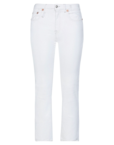 R13 Denim Crop Harem Pants In White