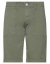 Sseinse Man Shorts & Bermuda Shorts Military Green Size 30 Cotton, Elastane