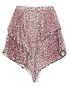 Wandering Waterfall Hem Asymmetric Mini Skirt In Pink