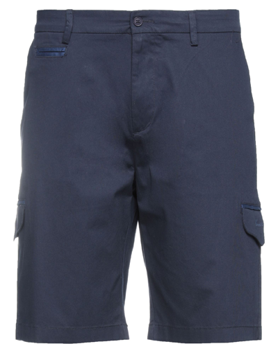 Harmont & Blaine Man Shorts & Bermuda Shorts Midnight Blue Size 30 Cotton, Elastic Fibres In Blue