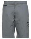 HARMONT & BLAINE HARMONT & BLAINE MAN SHORTS & BERMUDA SHORTS GREY SIZE 28 COTTON, ELASTIC FIBRES,13625764WM 2