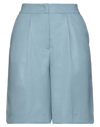 Soallure Woman Shorts & Bermuda Shorts Pastel Blue Size 4 Polyester