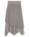 European Culture Midi Skirts In Grey