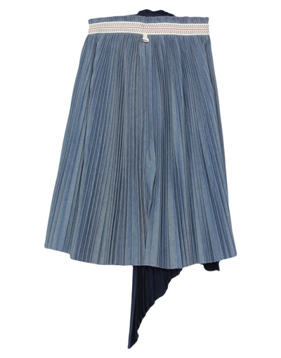 High Midi Skirts In Blue