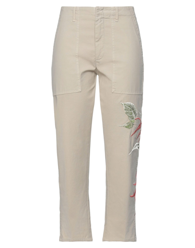 Dondup Woman Pants Beige Size 31 Cotton, Elastane