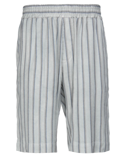 Roberto Collina Man Shorts & Bermuda Shorts Light Grey Size 36 Viscose, Linen