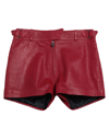 MATCHLESS MATCHLESS WOMAN SHORTS & BERMUDA SHORTS RED SIZE L LEATHER,13657831MD 7