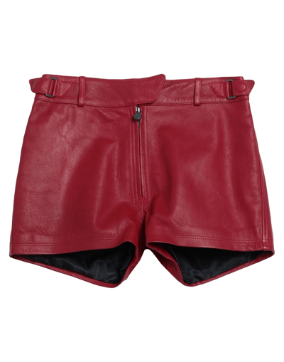 Matchless Woman Shorts & Bermuda Shorts Red Size M Leather