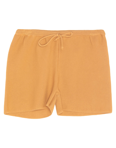 Please Woman Shorts & Bermuda Shorts Ocher Size M Cotton In Yellow