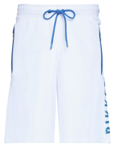 Bikkembergs Man Shorts & Bermuda Shorts White Size S Cotton