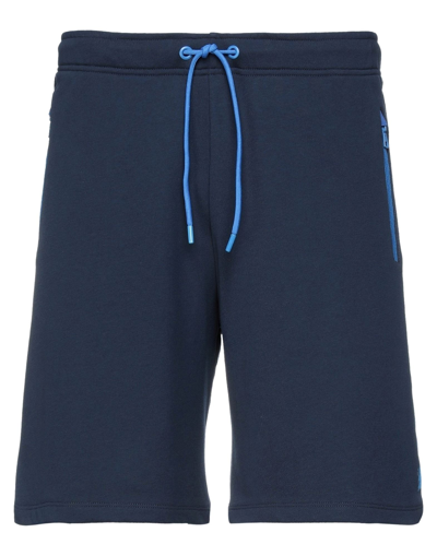 Bikkembergs Man Shorts & Bermuda Shorts Midnight Blue Size M Cotton