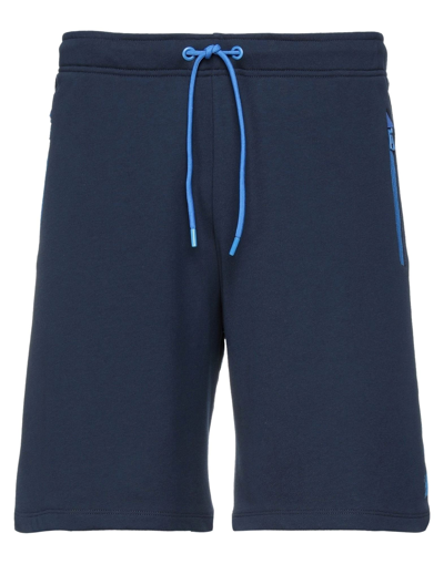 Bikkembergs Man Shorts & Bermuda Shorts Midnight Blue Size Xs Cotton