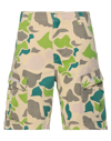 Billionaire Boys Club Logo-embroidered Camouflage-print Denim Cargo Shorts In Sand