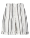 Lorena Antoniazzi Woman Shorts & Bermuda Shorts White Size 4 Linen, Viscose, Elastane In White
