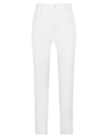People (+)  Woman Pants White Size 31 Cotton, Viscose, Elastane In White