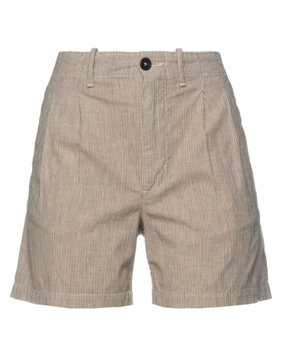Pence Woman Shorts & Bermuda Shorts Beige Size 2 Cotton, Linen, Elastane