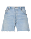RE/DONE WITH LEVI'S RE/DONE WITH LEVI'S WOMAN DENIM SHORTS BLUE SIZE 28 COTTON,13647910BB 1