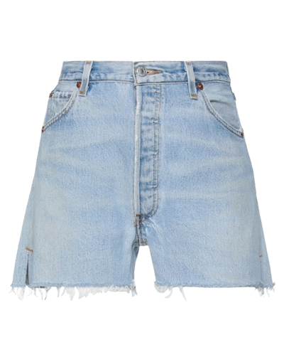 Re/done With Levi's Denim Shorts In Blue