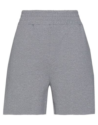 Soallure Woman Shorts & Bermuda Shorts Grey Size S Cotton, Elastane