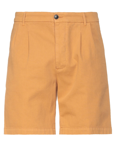 Fortela Man Shorts & Bermuda Shorts Ocher Size 32 Cotton In Yellow