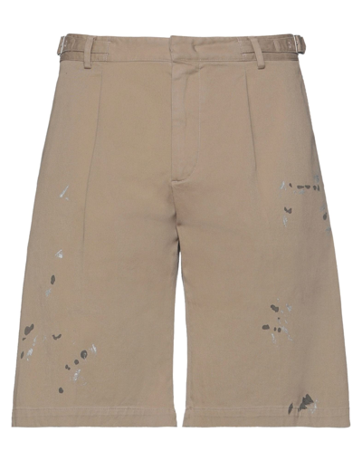 Paolo Pecora Man Shorts & Bermuda Shorts Khaki Size 32 Cotton, Elastane In Beige